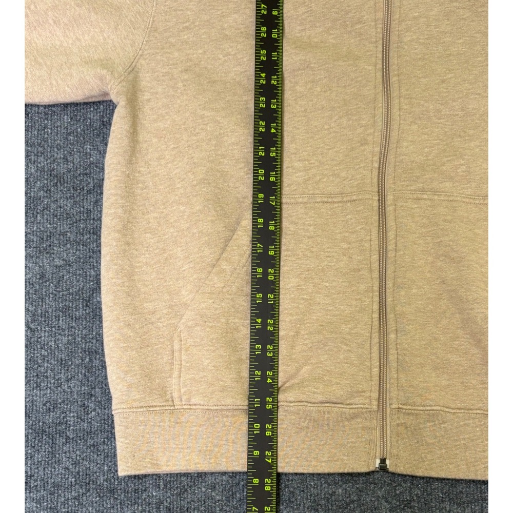 LL Bean Men's Beige‎ Fleece Lined Zip Up Jacket Comfort Warm Size LG - Picture 7 of 8